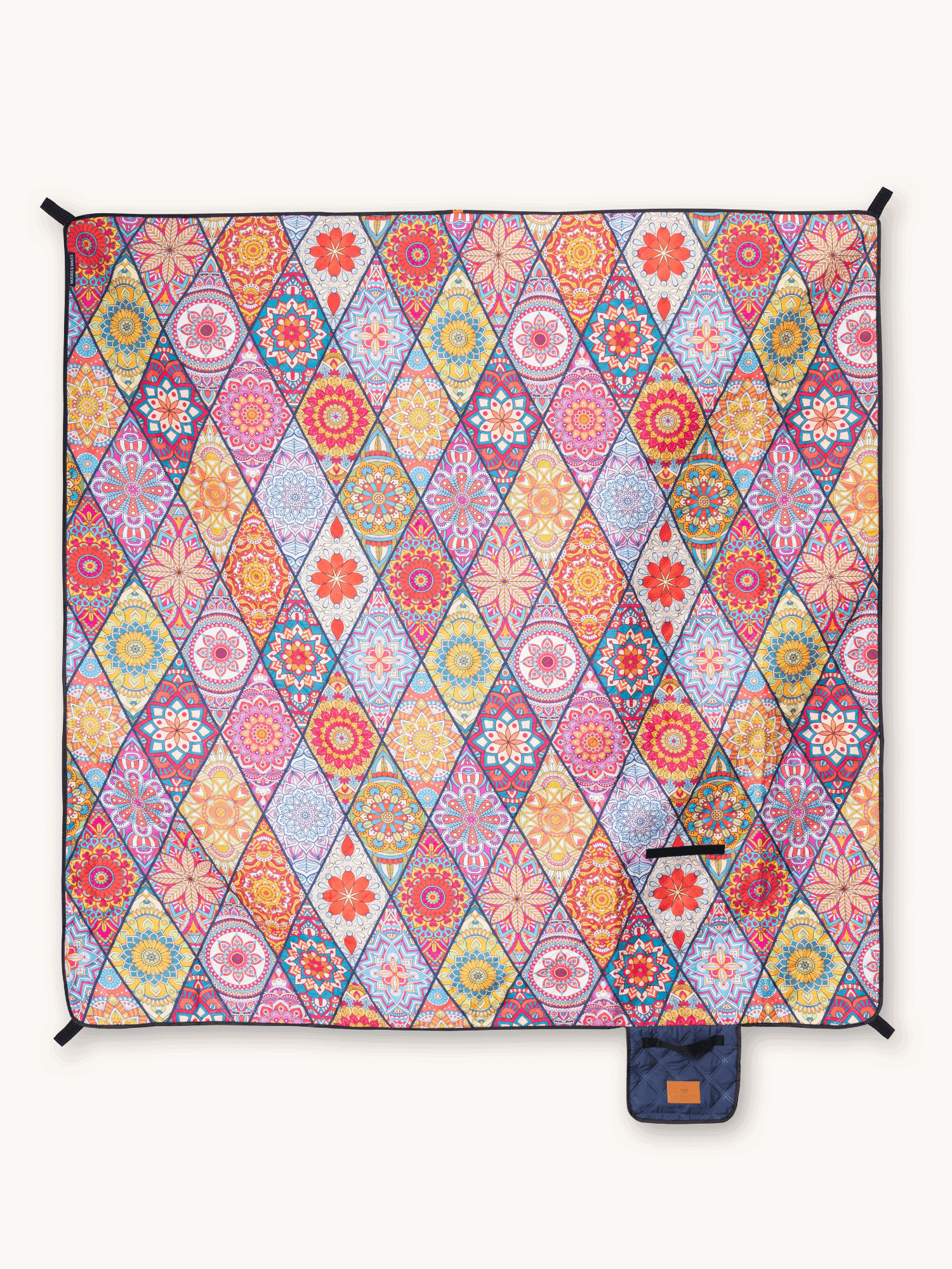 Mosaics - Telo da picnic e da spiaggia (isolante) 200 x 200 cm - XXL Telo da picnic in PET riciclato - impermeabile e termico