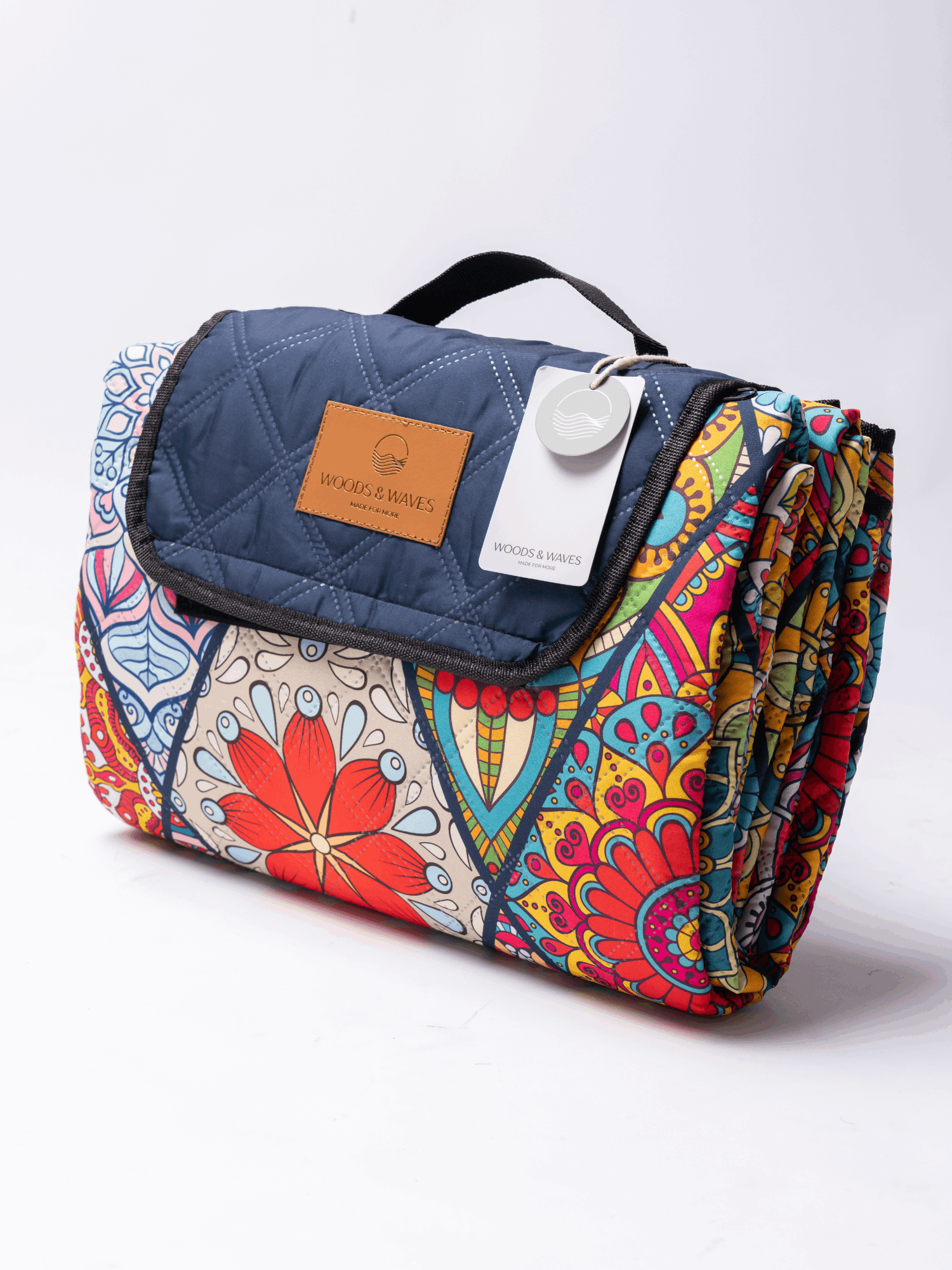 Mosaics - Telo da picnic e da spiaggia (isolante) 200 x 200 cm - XXL Telo da picnic in PET riciclato - impermeabile e termico