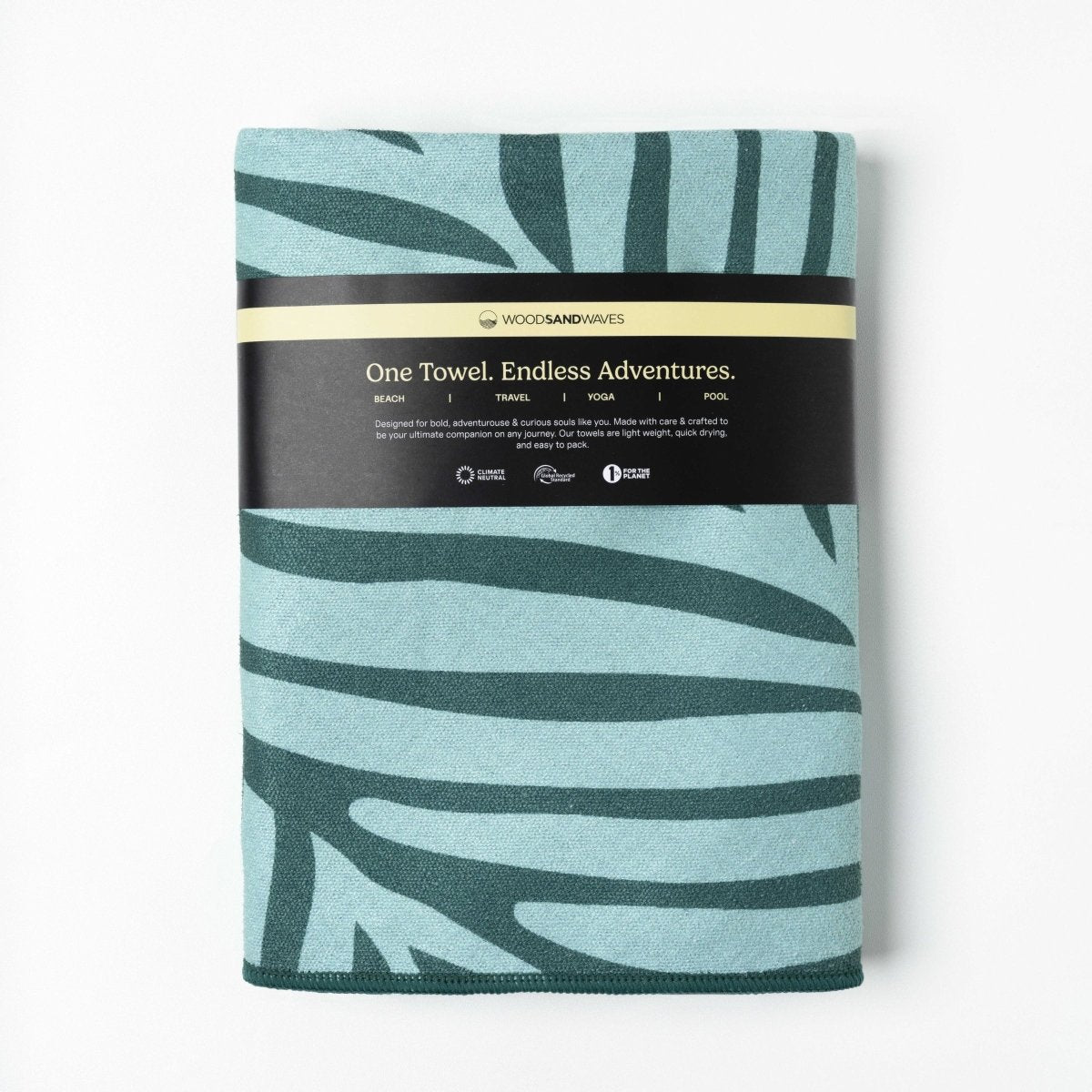 Green Garden - Schnelltrocknendes Reise - und Strandtuch mit Geheimfach - woodsandwaves.co