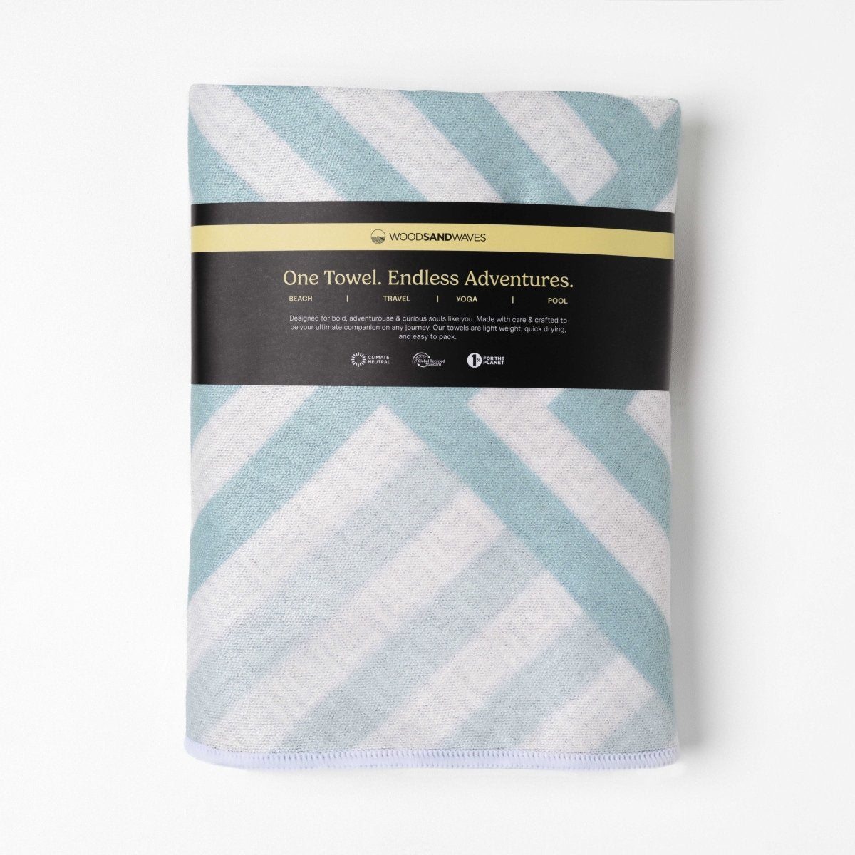 Mint Relaxation - Schnelltrocknendes Reise - und Strandtuch mit Geheimfach - woodsandwaves.co