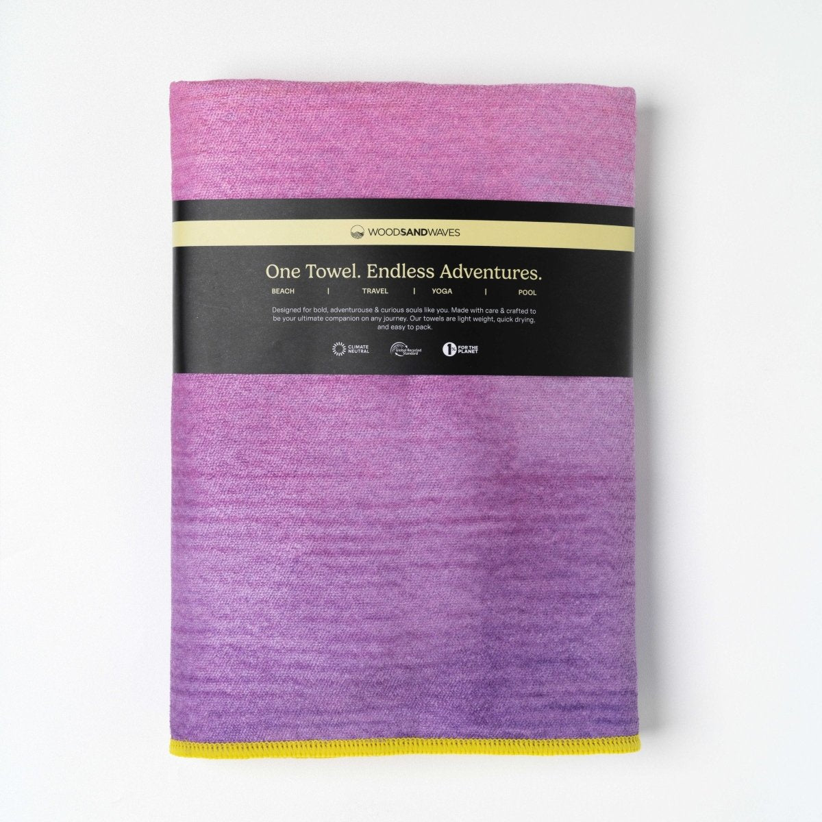 Peaceful Heaven - Schnelltrocknendes Reise - und Strandtuch mit Geheimfach - woodsandwaves.co