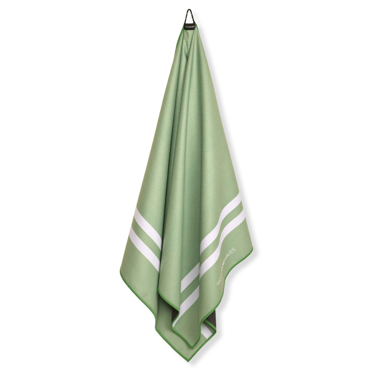 Stripes Green Matcha - Duschhandtuch aus Premium Mikrofaser - angenehm auf der Haut - woodsandwaves.co